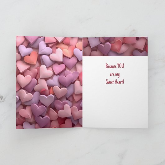 Wees mijn Valentijn Je bent mijn liefje Kaart (Binnen)