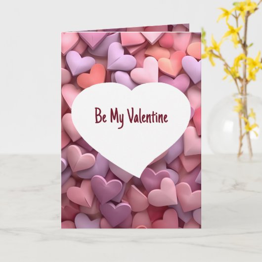 Wees mijn Valentijn Je bent mijn liefje Kaart (Gele Bloem)