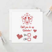 Wees mijn Valentijn, je doet mijn hart smelten Roo Kaart (Voorkant / Achterkant in situ)