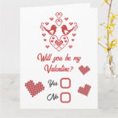 Wees mijn Valentijn Je smelt mijn hart Rood Schatt Kaart (Gele Bloem)