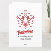 Wees mijn Valentijn Je smelt mijn hart Rood Schatt Kaart (Achterkant)