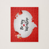 Wees mijn Valentijn Jigzaag Puzzle Legpuzzel (Verticaal)