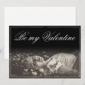 Wees mijn Valentijn - jonge vrouw die liegt (Voorkant / Achterkant)