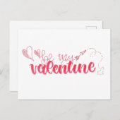 Wees mijn Valentijn kaart (Voorkant / Achterkant)