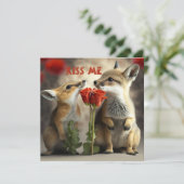 Wees mijn Valentijn Kaart (Staand voorkant)