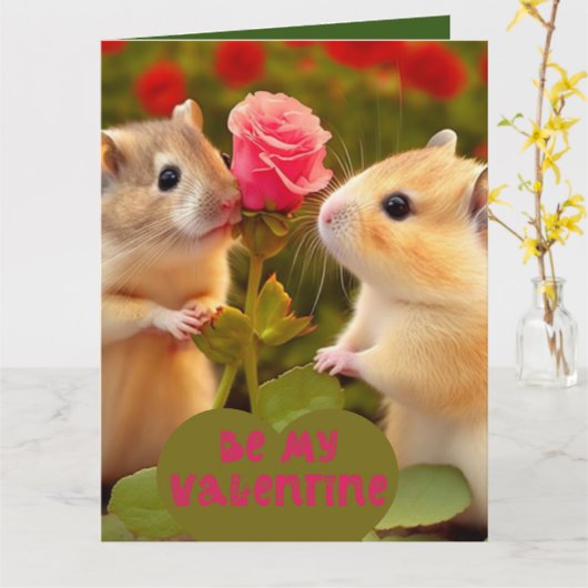 Wees mijn Valentijn     Kaart (Gele Bloem)