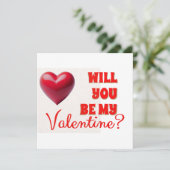 Wees mijn Valentijn Kaart (Staand voorkant)