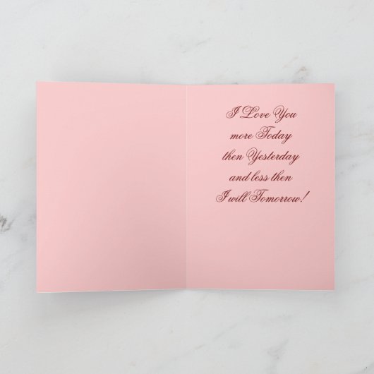 Wees mijn Valentijn Kaart (Binnen)