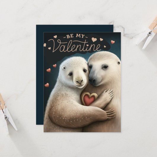 Wees mijn Valentijn Kaart (Voorkant / Achterkant in situ)