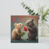 Wees mijn Valentijn Kaart (Staand voorkant)