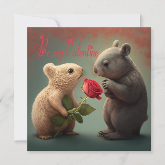 Wees mijn Valentijn Kaart (Voorkant)