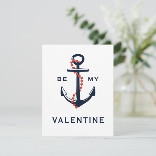 Wees mijn Valentijn Kaart (Staand voorkant)