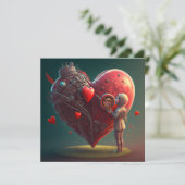 Wees mijn Valentijn Kaart (Staand voorkant)