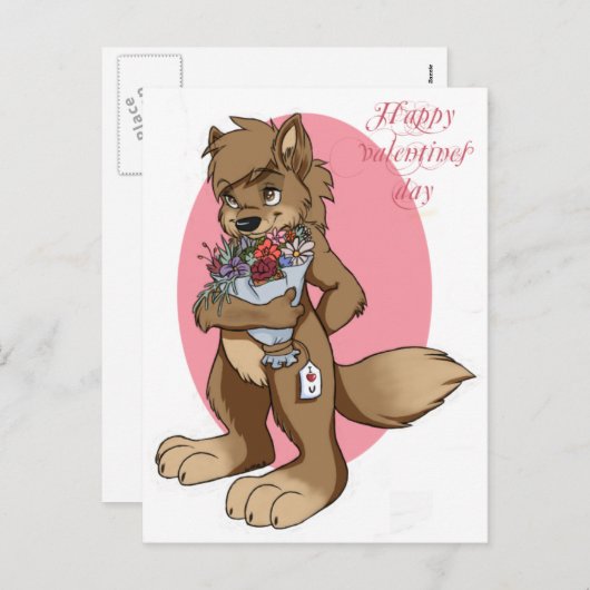 Wees mijn valentijn-kaart versie- feestdagenkaart (Voorkant / Achterkant)