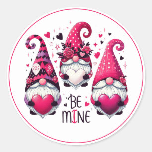 Wees mijn Valentijn kabouters Ronde Sticker
