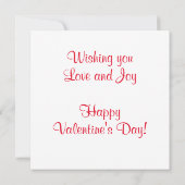 Wees mijn Valentijn  kanten hart Kaart (Achterkant)