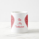 Wees mijn Valentijn  kanten hart Koffiemok (Center)