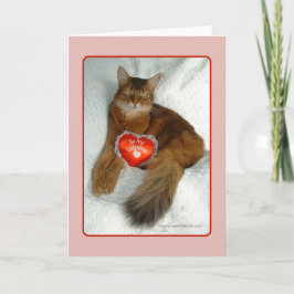 Wees mijn Valentijn Kat Kaart