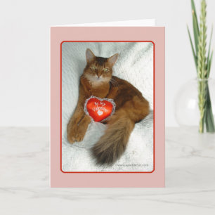 Wees mijn Valentijn Kat Kaart