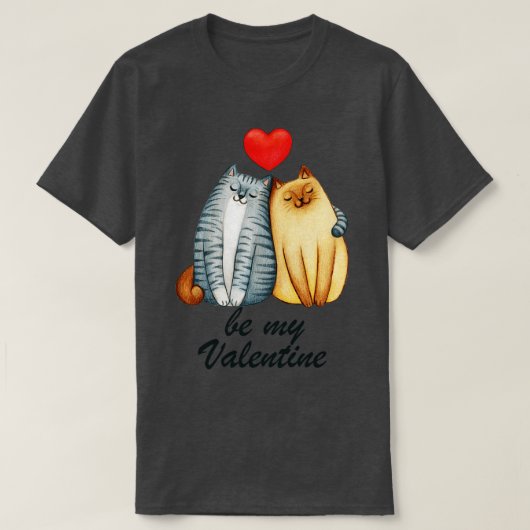 Wees mijn Valentijn Katten Love Valentijnsdag Pet T-shirt (Design voorkant)