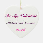 Wees mijn Valentijn Keramisch Ornament (Achterkant)