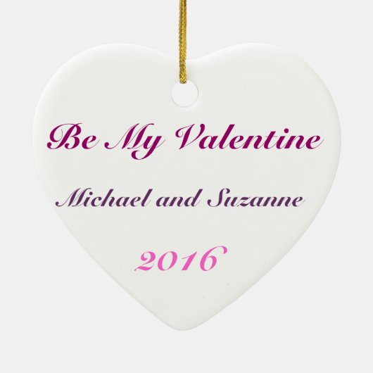 Wees mijn Valentijn Keramisch Ornament (Achterkant)