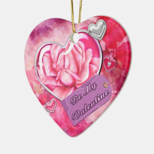 Wees mijn Valentijn Keramisch Ornament (Links)