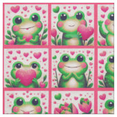 Wees mijn Valentijn kikkervrienden Stof (Close Up)