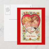 Wees mijn Valentijn Kinderen Feestdagenkaart (Voorkant / Achterkant)