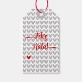 Wees mijn Valentijn Knit Heart Gift Labels Cadeaulabel (Voorkant)