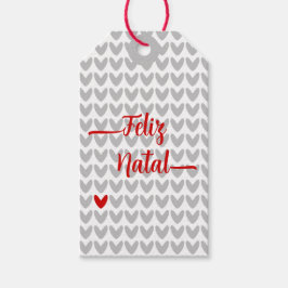 Wees mijn Valentijn Knit Heart Gift Labels Cadeaulabel