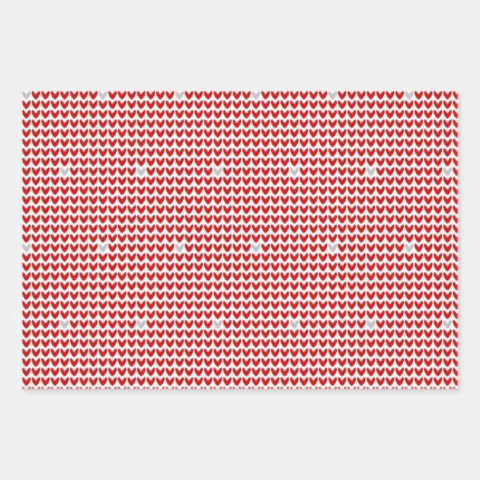 Wees mijn Valentijn Knit Heart Inpakpapier Vel (Voorkant)