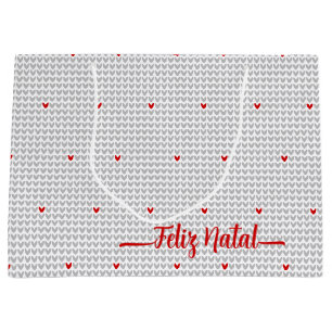 Wees mijn Valentijn Knit Heart Large Cft Bag Groot Cadeauzakje