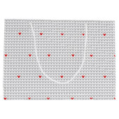 Wees mijn Valentijn Knit Heart Large Cft Bag Groot Cadeauzakje (Achterkant)