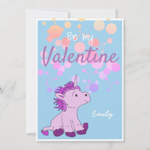Wees mijn Valentijn Knuffel Eenhoorn Valentijnsdag Feestdagenkaart
