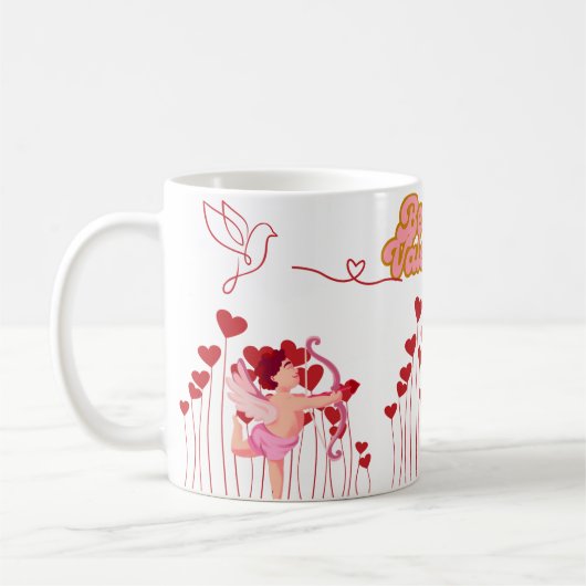 Wees mijn Valentijn koffie Mok. Koffiemok (Links)