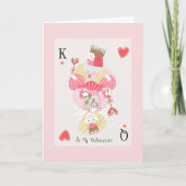 Wees mijn Valentijn koning en koningin Bedankkaart (Voorkant)