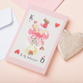 Wees mijn Valentijn koning en koningin Bedankkaart