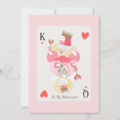 Wees mijn Valentijn koning en koningin Feestdagenkaart (Voorkant)