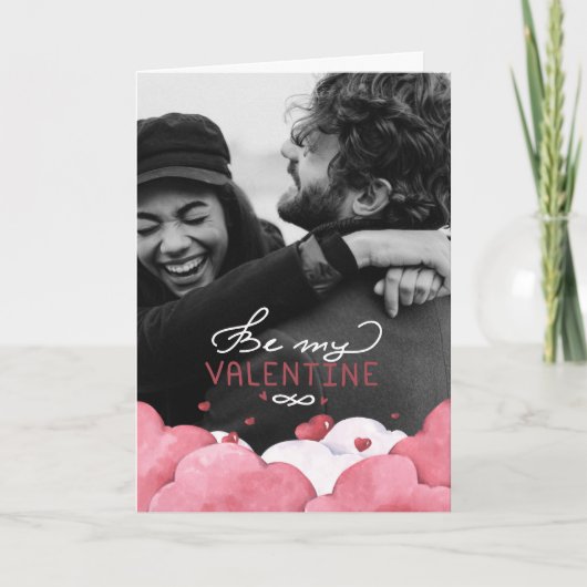 Wees mijn Valentijn | Koppel Foto Kaart (Voorkant)