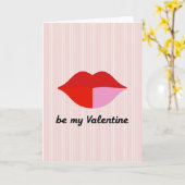 Wees Mijn Valentijn Kuskaart Kaart (Gele Bloem)
