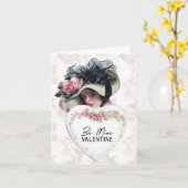 Wees mijn Valentijn  Lady Roos Floral Pet Kaart (Gele Bloem)