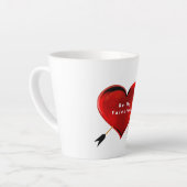 Wees Mijn Valentijn Latte Mok (Linkerhoek)