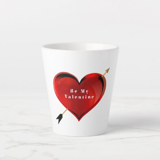 Wees Mijn Valentijn Latte Mok (Voorkant)