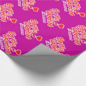Wees mijn Valentijn liefde, de aangepaste roze cad Cadeaupapier (Hoek)