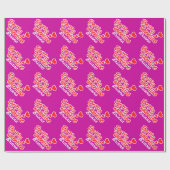 Wees mijn Valentijn liefde, de aangepaste roze cad Cadeaupapier (Vlak)