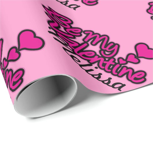 Wees mijn Valentijn liefhebber met de naam persoon Cadeaupapier (Rol Hoek)