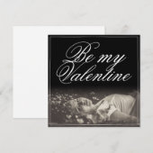 Wees mijn Valentijn - liegende jonge vrouw (Voorkant / Achterkant)