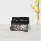 Wees mijn Valentijn - liegende jonge vrouw Kaart (Gele Bloem)