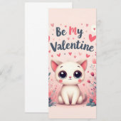 Wees mijn Valentijn Lieve Kat Illustratie (Voorkant / Achterkant)